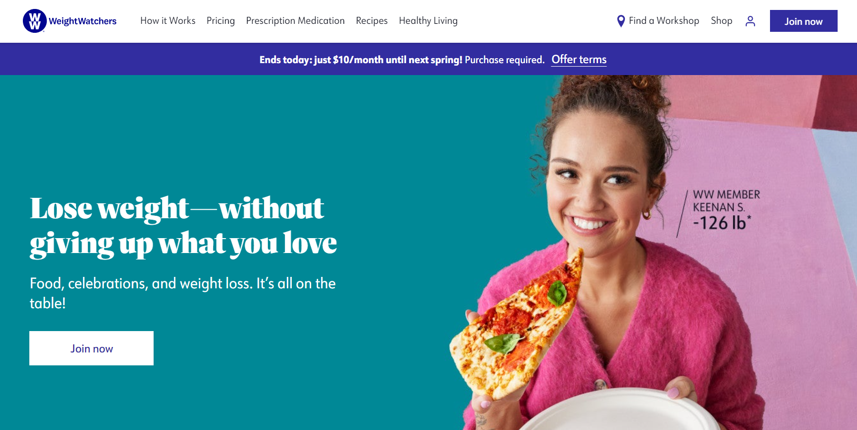 weight watchers charge website