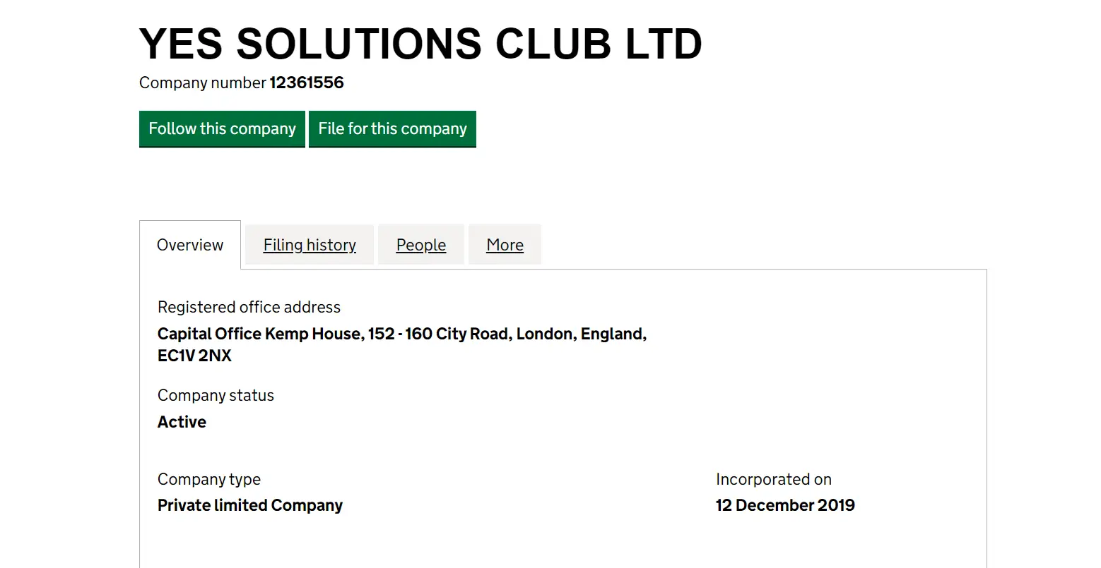 yes solutions club ltd official page