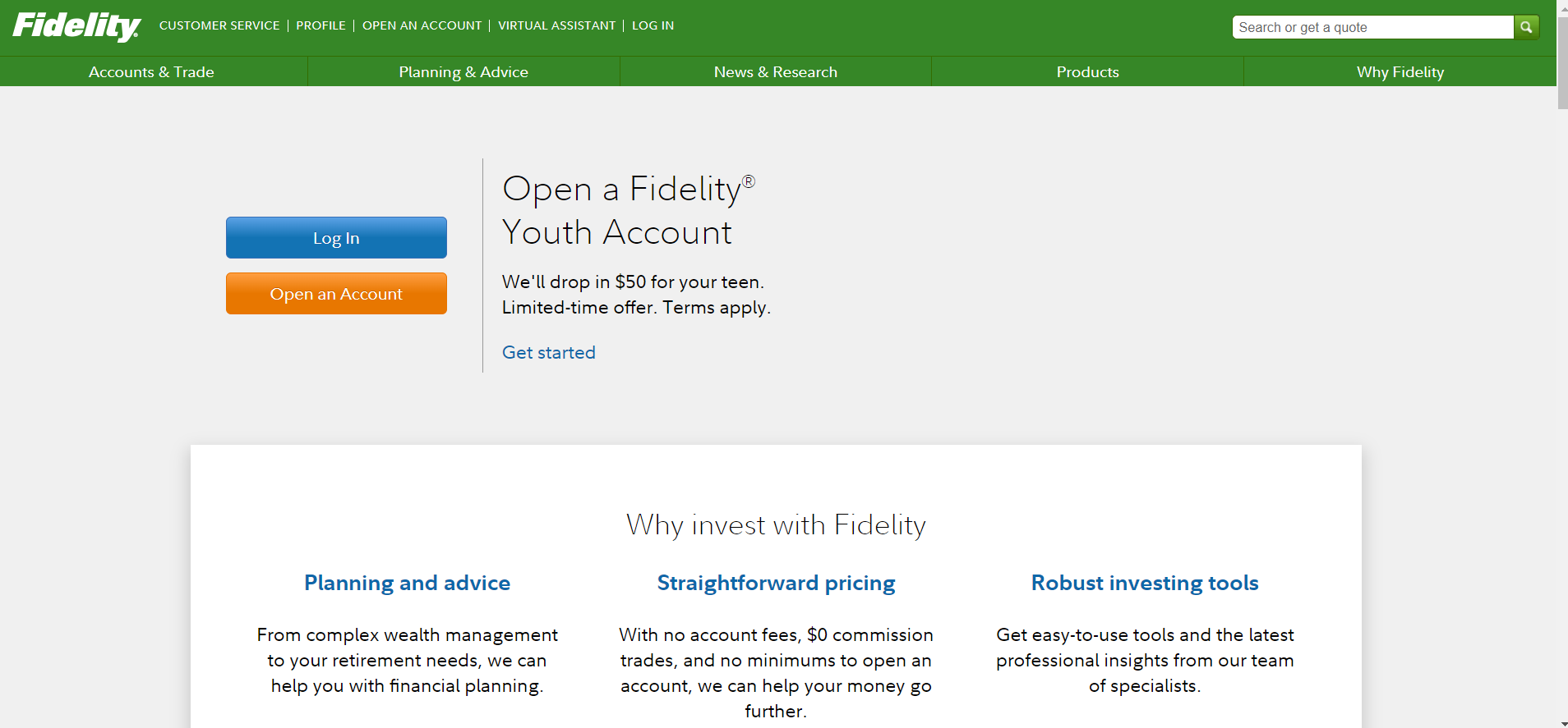 official fidelity investments website