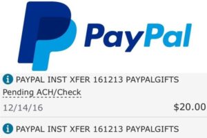 Paypal inst xfer charge bank